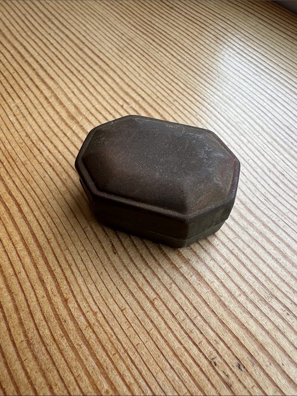 Antique VTG Brass made in India Key West Sponge Market Key West FL pill box